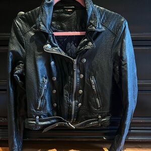 Black Leather Moto Jacket